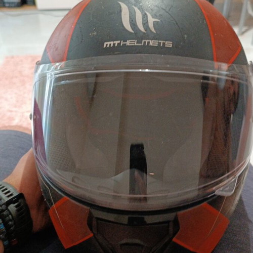 MT Trace helmet used with some paint wear