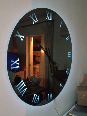 Mirror clock E510 LED new, 105 cm