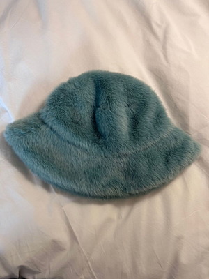 Asos faux fur bucket hat like new, green