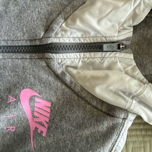 Nike Air cropped kids jacket size M like new, grey