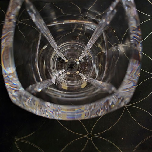 Kosta Boda Rideau crystal vase 1986 by Gun Lindblad