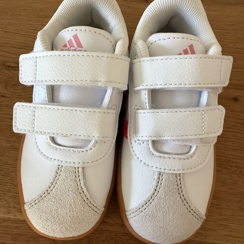 Adidas VL COURT3.0 CF kids sneakers, white and pink, size 25
