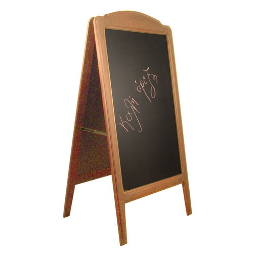 Windproof heavy wooden double-sided sidewalk chalkboard new