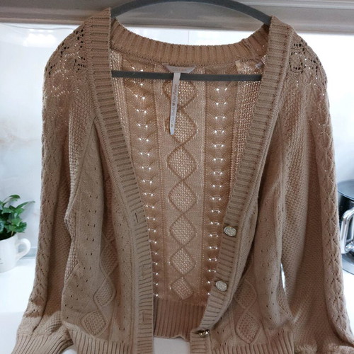Guess women's cardigan beige like new, size L