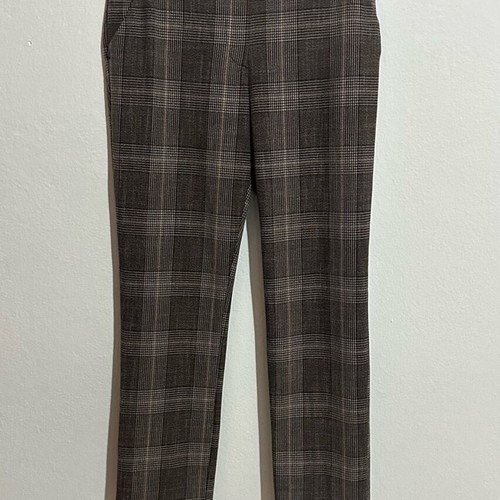 H&M checked suit trousers brown beige, like new