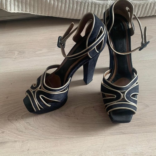 Marni high-heeled sandals used, size 37, blue