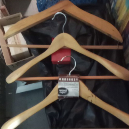 Vintage clothes hangers, set of three, like new