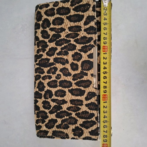 Straw leopard bag H&M used, multicolor