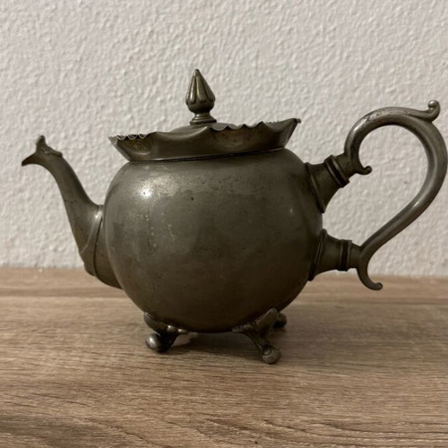 J.A. Daalder teapot used, silver-plated, antique
