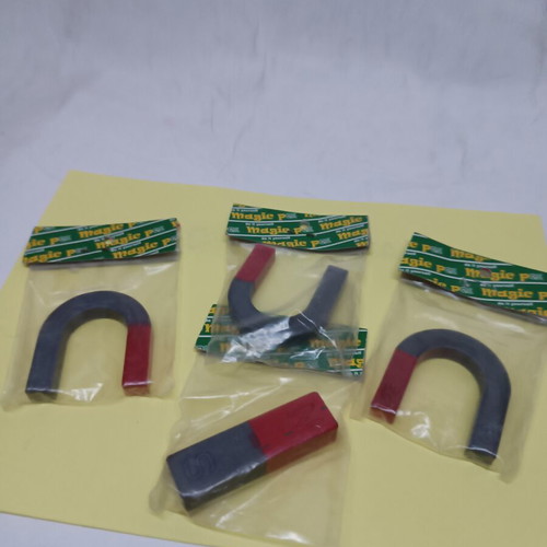 Children's magnets set of 4, new, school use with positive and negative poles