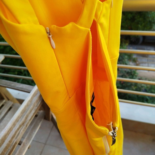 Midi dress Zini used, canary yellow, size L