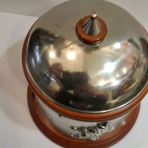 Chopard Royal Selangor Pewter & Wood Happy Clown Storage Box like new