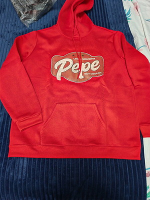 Men's Red Pepe Hoodie Size XL New