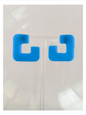 Handmade polymer clay earrings new with steel elements
