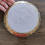 Bronze decorative plate, diameter 15.5 cm, CodeR5