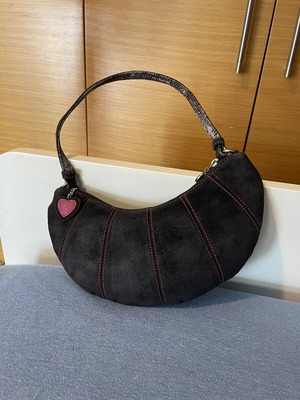 Y2K women's shoulder bag used, black