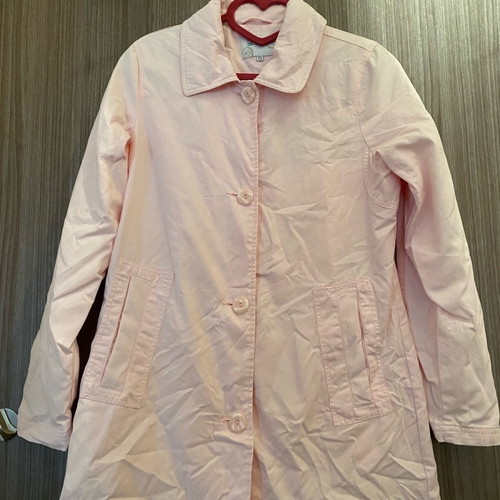 Women's pink pastel trench coat small used