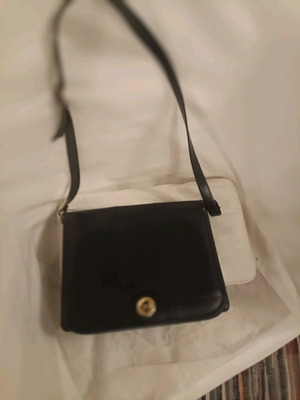 Leather shoulder bag Greek made new dark blue