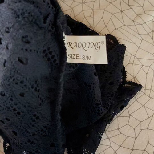 Bralette new, black lace, size S/M