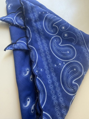 Karavan bandana, blue triangle headband