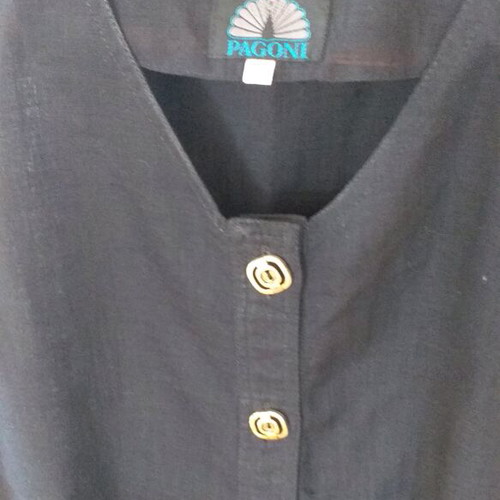 Women’s set of shorts and blouse used, black linen