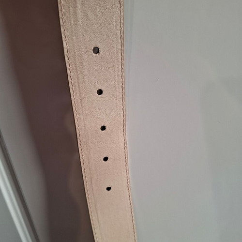 Verde belt beige 115cm new with statement anthracite buckle