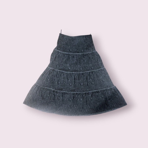 Vintage Gothic black corduroy embroidered skirt like new