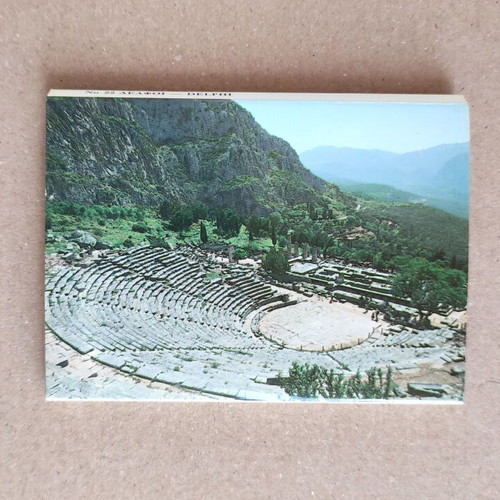 Vintage Delphi postcard block, Editions Hannibal, 1987