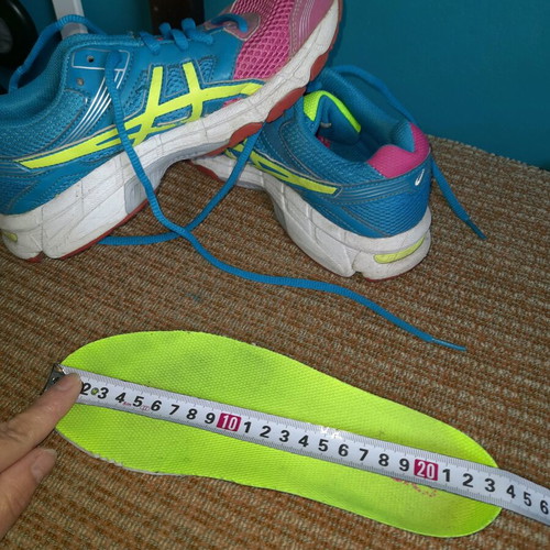 Asics sports shoes size 36 like new, blue and pink