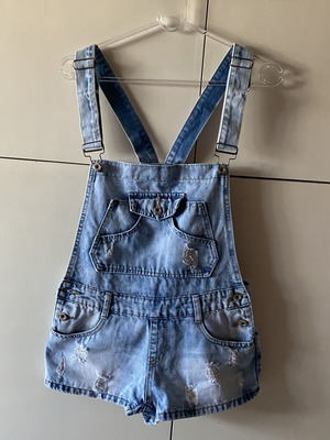 Denim shorts overall size S/36 like new, blue