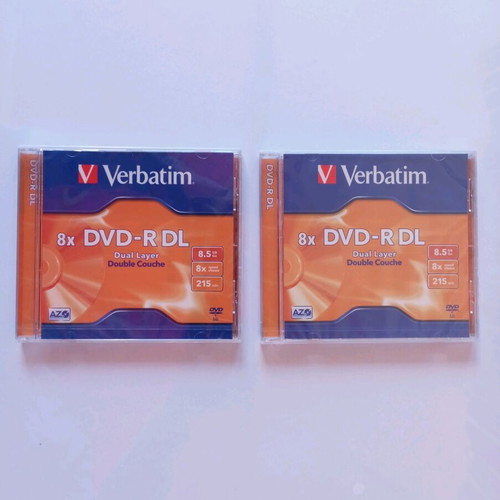 Verbatim DVD-R DL Dual Layer 8.5GB 8x speed new, 2 pieces