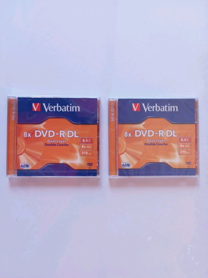 Verbatim DVD-R DL Dual Layer 8.5GB 8x ταχύτητα καινούργια, 2 τεμάχια