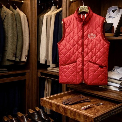 Lavenham for Church’s Rare Union Jack Lining Quilted Vest Size S