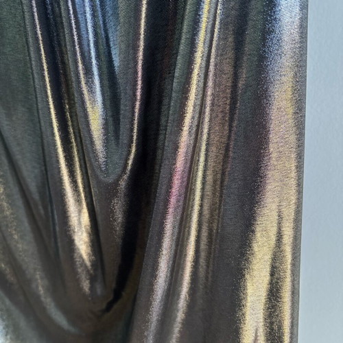 Wave Gallery women's dress XS metallic anthracite silver like new