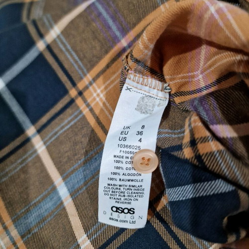 Asos Design women oversized shirt brown orange, new