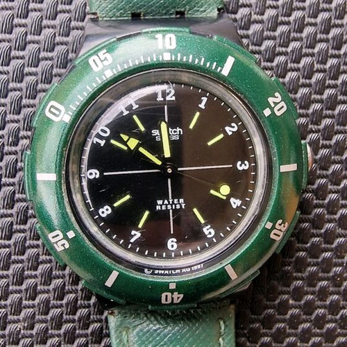 Swatch Scuba 200 SDB113 Dreamwater vintage watch used, green