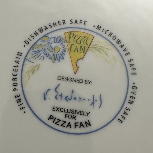 Collectible porcelain plate with G. Stathopoulos design, set of 12