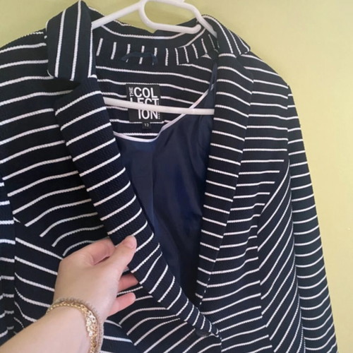 Jacket like new, white and blue, one size