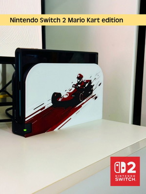 Nintendo Switch 2 Dock cover faceplate with 3D Mario Kart design