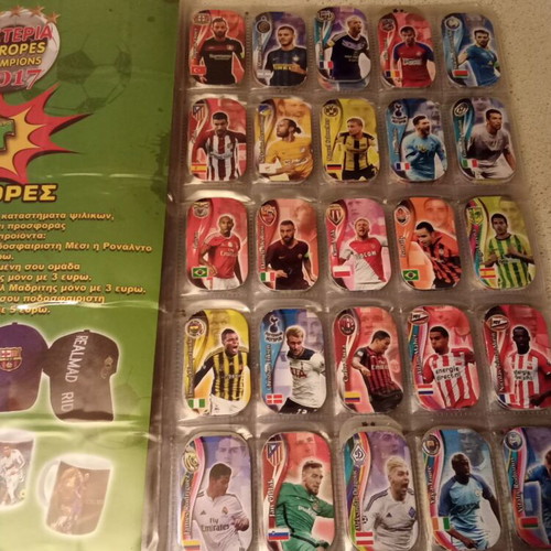 Football Metal Tags Set of 155 Used in Album