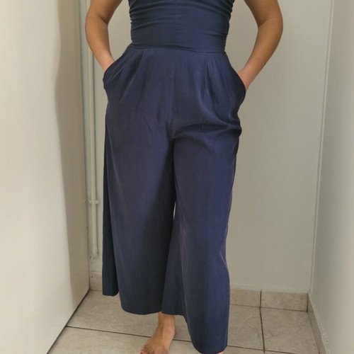 Zara jumpsuit size XS blue like new with lining