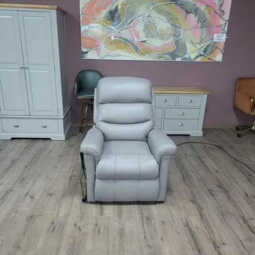 Gray leather La-z-boy armchair new with electric relax mechanism