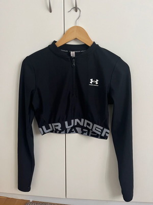 Under Armour Heat Gear Rib 1/4 Zipped Shirt like new, black, size M