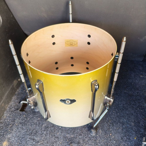 Tama Superstar HyperDrive Floor Tom 14"x12" like new, Gold Platinum Fade