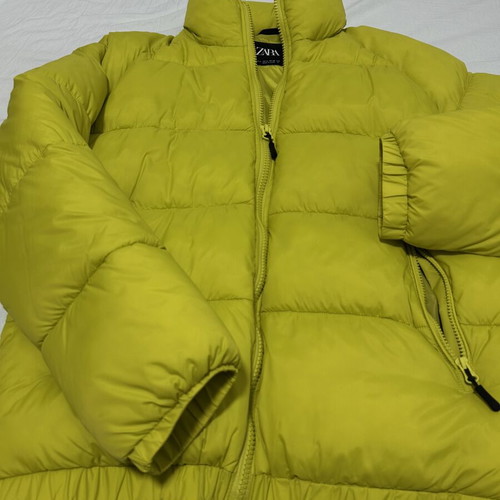 Zara puffer jacket new, yellow, size L