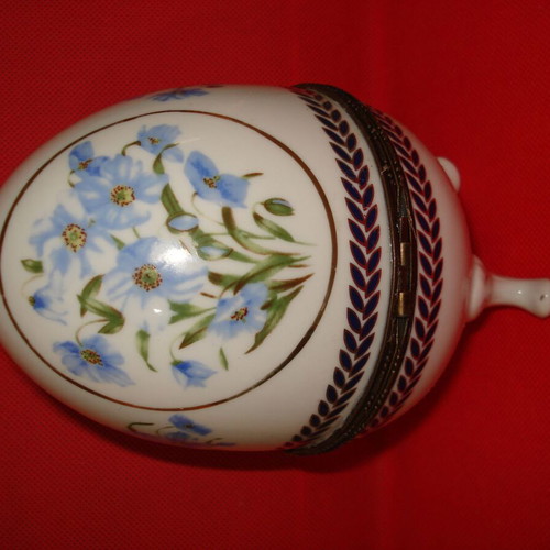 Limoges porcelain egg vintage used