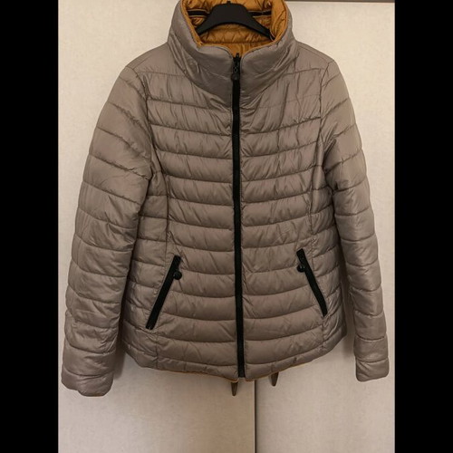 Reversible jacket used yellow and gray with hood size S