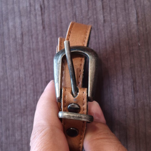 Leather belt set like new, black and brown, 115 cm