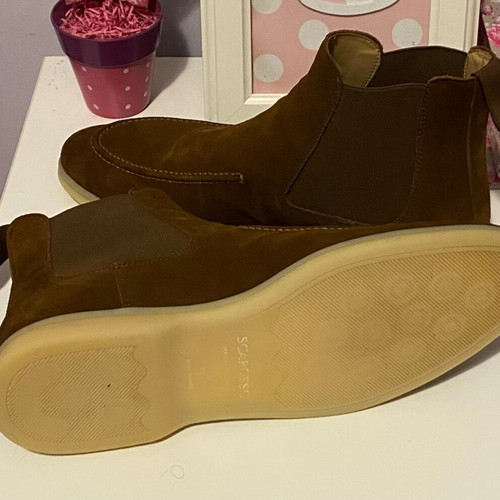 Scarosso brown suede boots like new, size 41.5