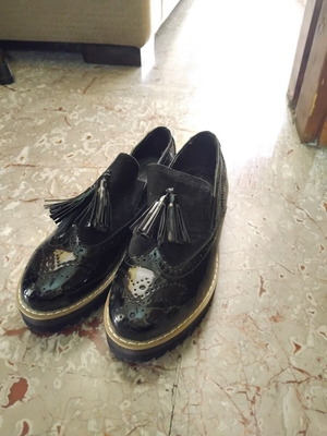 Super Model loafers platform shoes size 41 like new, black